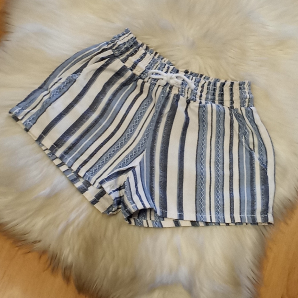 Almost Famous Striped Cotton Shorts
